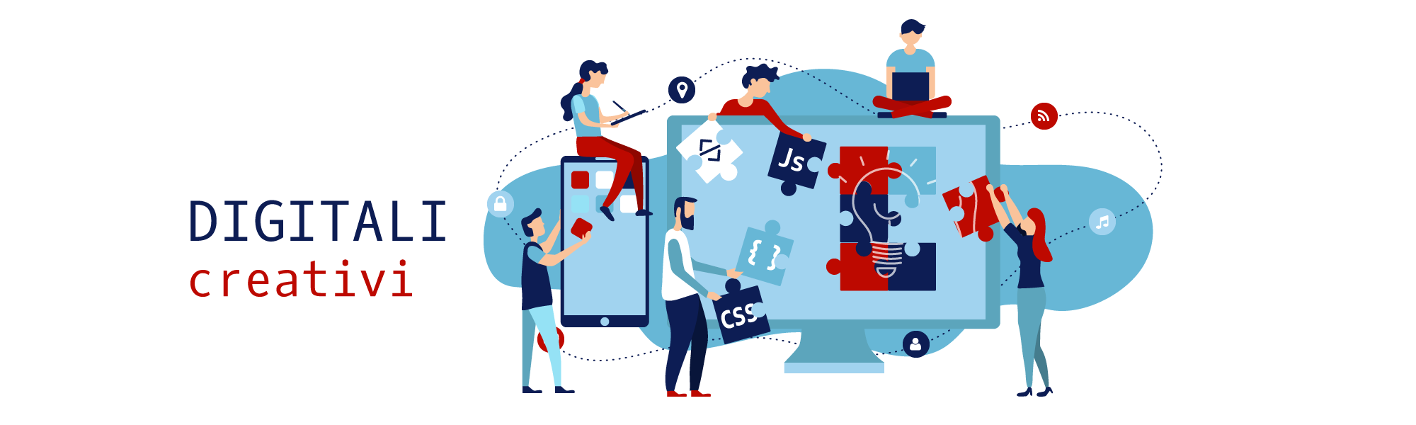 Siti WEB: illustrazione concettuale per testata sito internet ed immagini di copertina sui social
